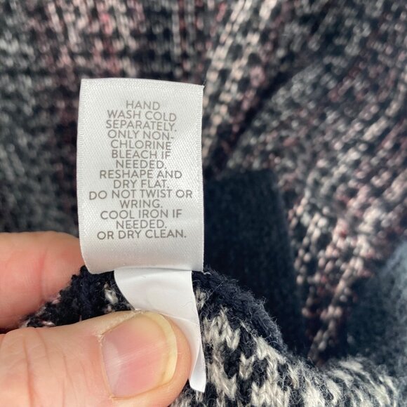 J Jill Sweater Womens One Size Black Multi Pure Jill Oversized Cowl Neck Slouchy - Picture 7 of 10